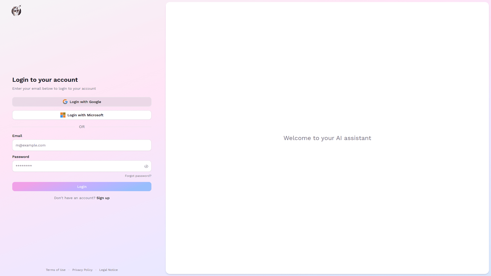 Page de connexion